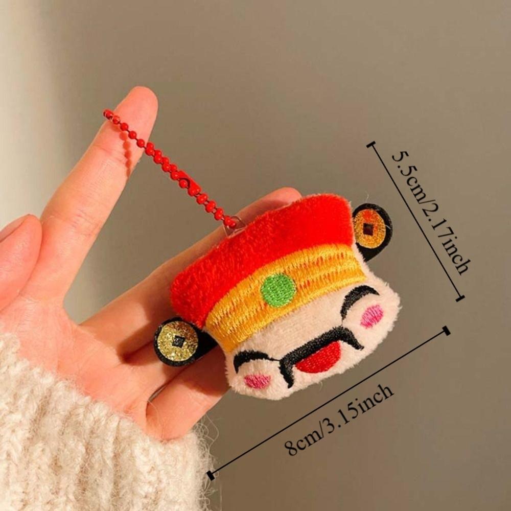 Lion Dance God of Wealth Pendant Cartoon Chinese New Year Keyring  Festive Decor