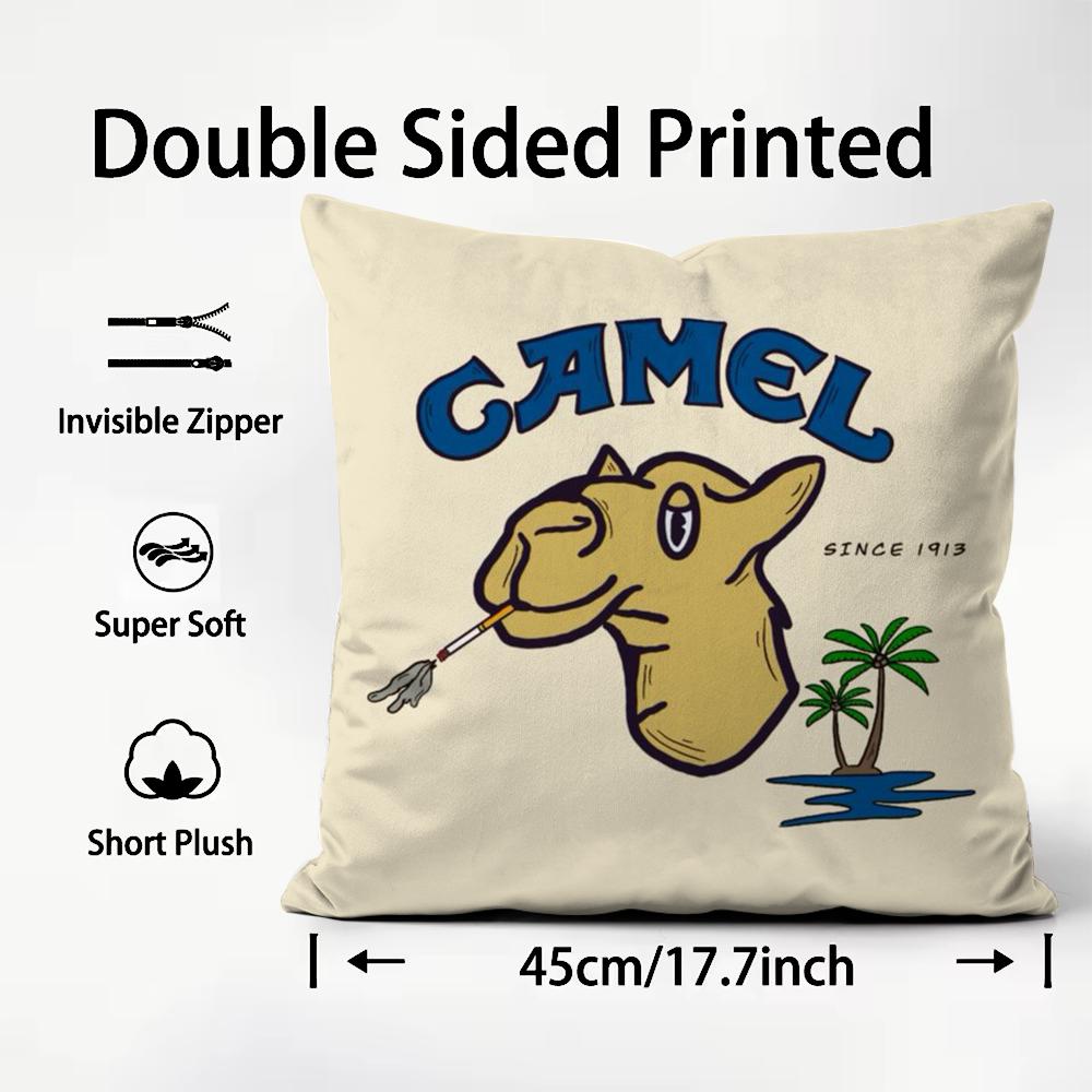 Luxury C-Camel Cushion Cover Comfortable Reversible Pillow Cover Ideal For Car Sofa Bedroom & Beyond