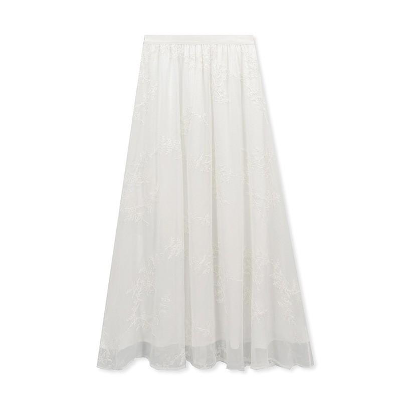 Summer Elegant New New Chinese Style Heavy Craft Embroidery National Style Sleeveless Design Vest + Skirt Set for Women P1111