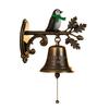 Christmas Welcome Home Bell Wall Mounted Rustic Metal Doorbell Vintage Santa Reindeer Snowman Penguin Hanging Dinner Bell for Front Door Yard