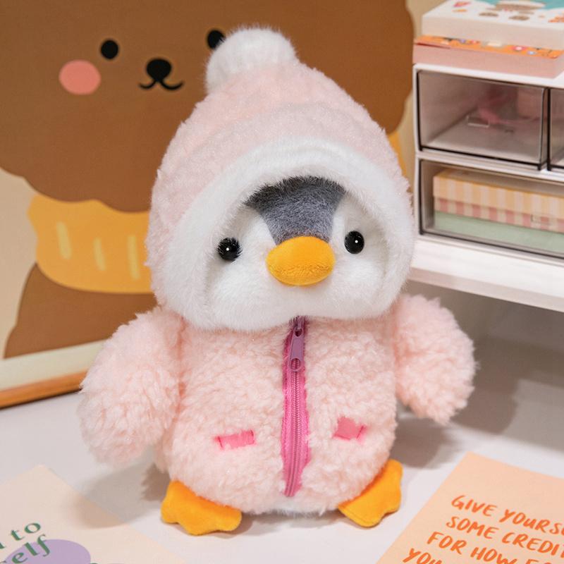 Fun Stuffed Plush Penguin Transformation Soft Dolls Cartoon Funny Get Dressed Pillow Creative Birthday Christmas Gift for Girls
