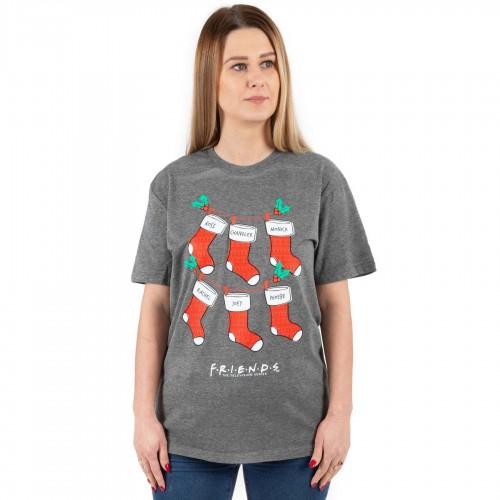 Friends Womens/Ladies Stocking Christmas T-Shirt