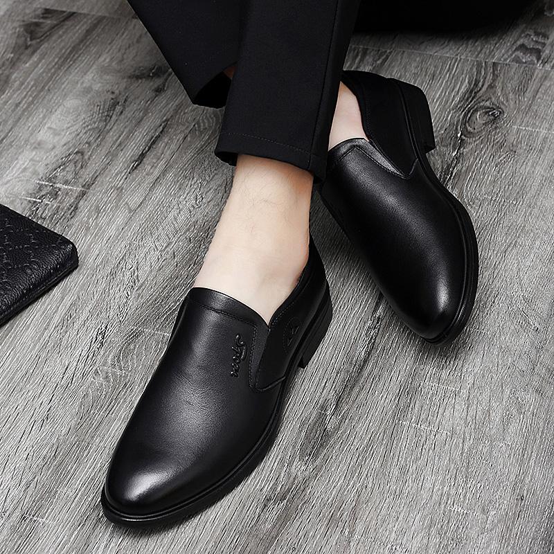 Men Casual Shoes Genuine Leather Luxury Loafers Mens Handmade Office Formal Wedding Shoes Vintage Leisure Business Slip On Flats