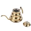Stainless Steel Gooseneck Coffee Kettle Bamboo Joint Design Gooseneck Tea Pot  Coffee Making