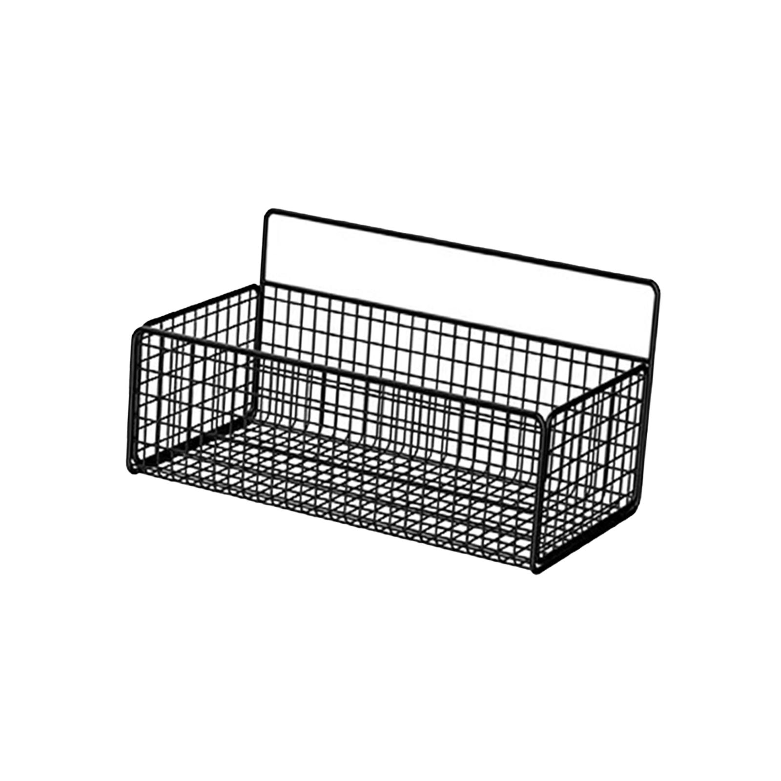 

Підвісні кухонні кошики Металеві в стилі фермерського будинку Зберігання продуктів Дротяний кошик для зберігання для шафи Пральня Вітальня Гуртожиток чорний