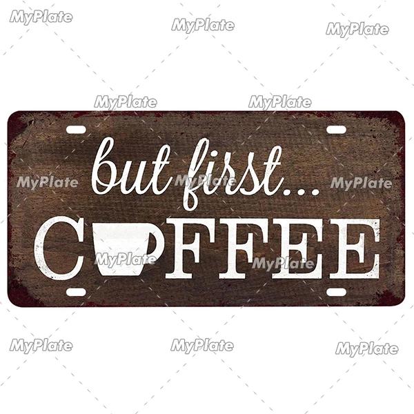 Wein Metallschild Kaffee Blechschild Nummernschild Vintage Dekoration Man Cave Plakette Heim Wanddeko Barschild Poster