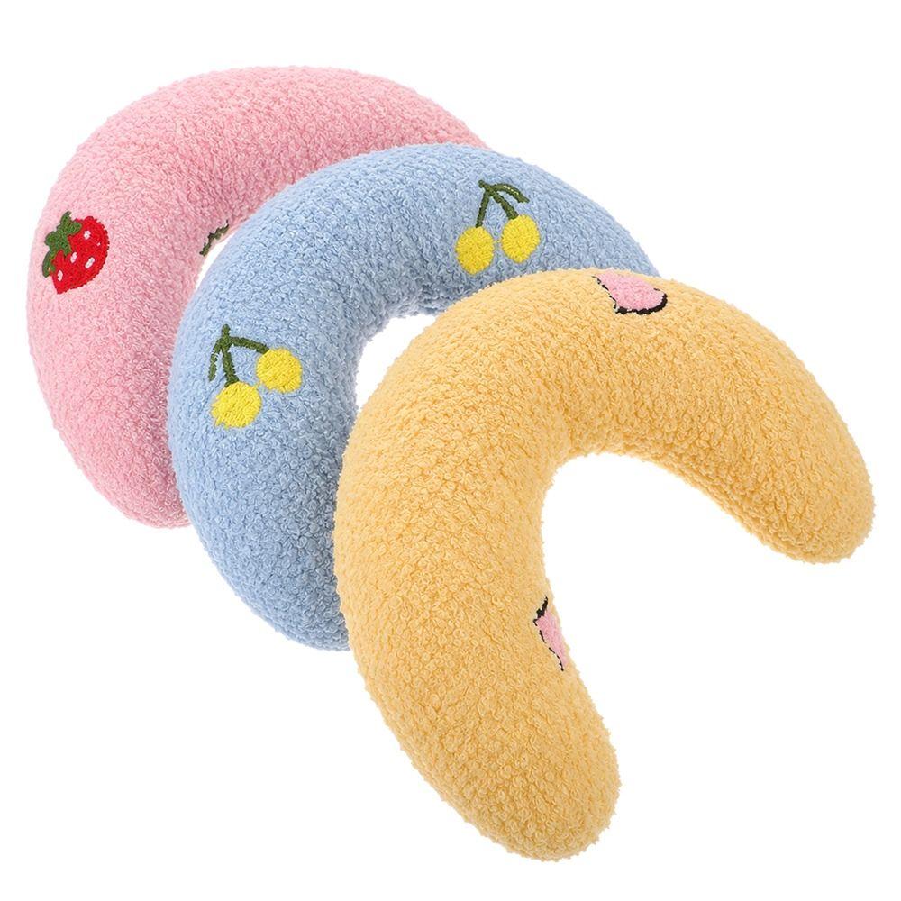 3pcs Machine Washable Pet Neck Pillow Plush Fluffy Calming Pillow U Shaped Pillow For Pets