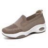 Changfengshu Women's shoe processing Customized platform shoes Soft sole Comfortable air cushion shoes Flying woven casual shoes Breathable heighteni