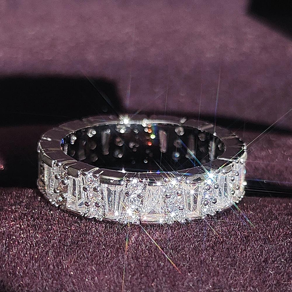 

Dai Xi AAA Zircon Irregular Diamond Ring - European & American Style Size 10