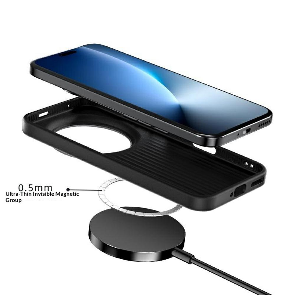 ABEEL For Honor Magic8 Pro 5G Magnetisk Deksel PC + TPU + Aluminiumlegering + PU-skinn Slankt Telefon Bakdeksel