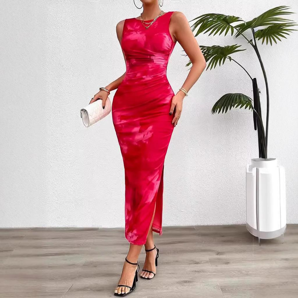 Spring Summer Elegant Slim Fit Sleeveless Dress Women Chic Casual A-line Dress For Parties Weddings And Everyday Wear Trendy Fashion Outfit
