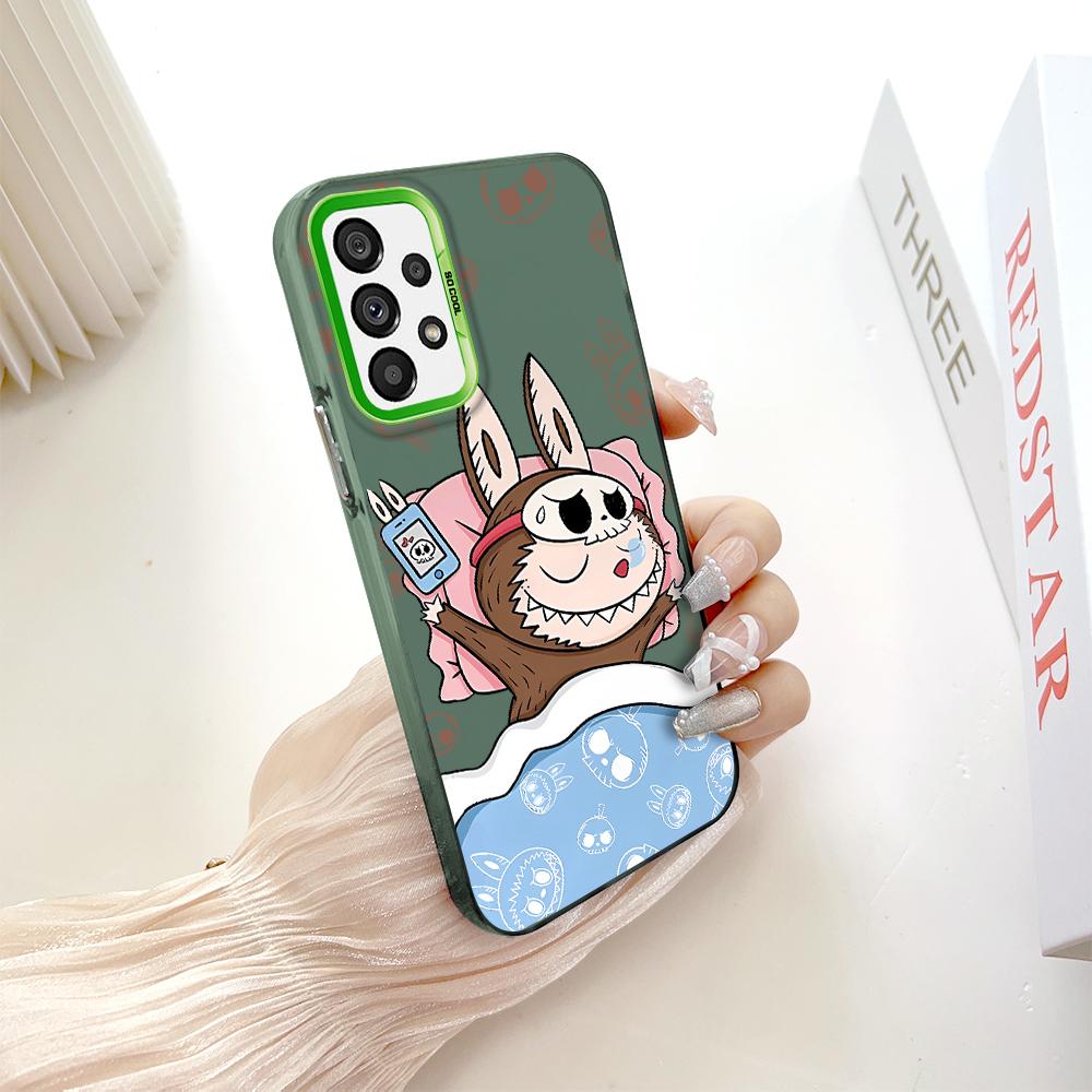 Painted Pattern Colorful Sliver Double Sided Hard Shell Shockproof Anti-fall Phone Casing for Samsung