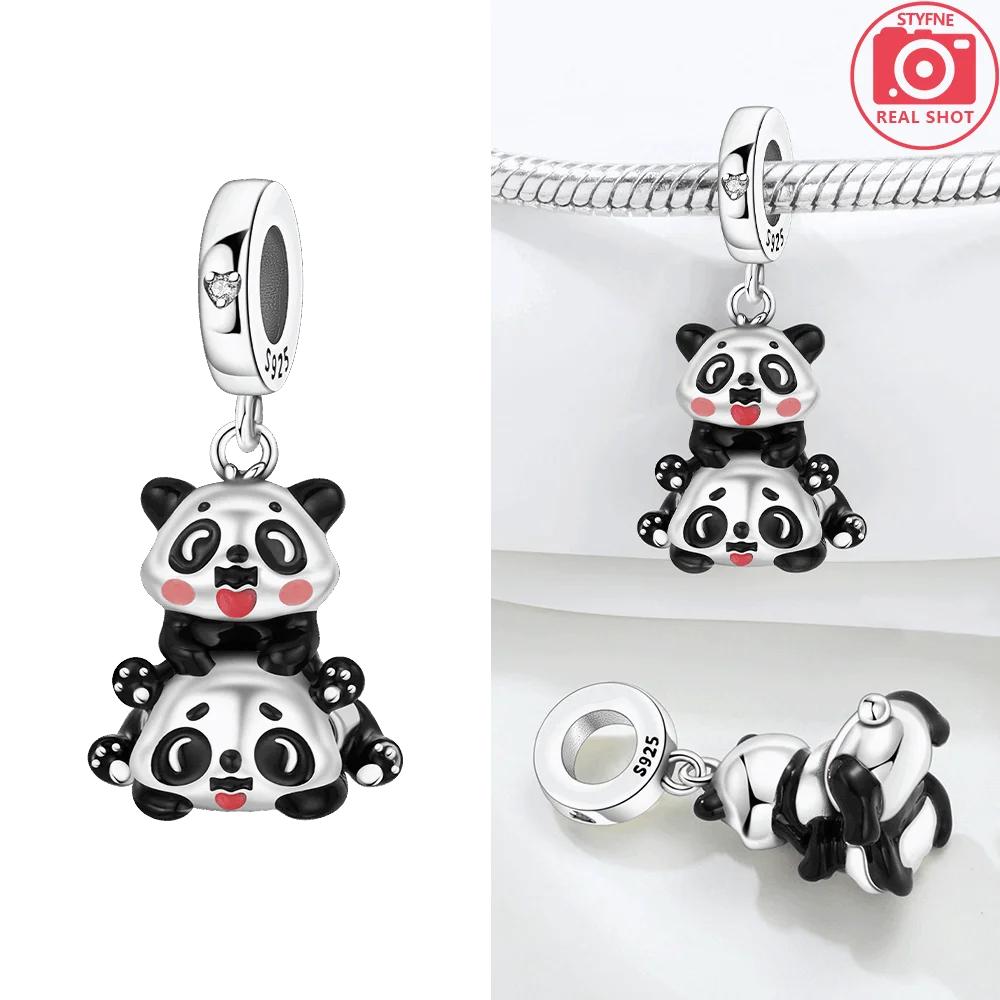 Charms Copper Original Animal Pendants Chameleon Panda Koala Beads Fit Bracelet Women Jewelry Diy Fine Gift
