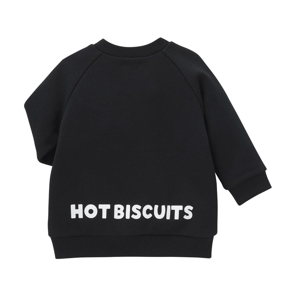 MIKIHOUSE HOT BISCUITS Sweatshirt & Pants Gift Set (Boxed) for Boys and Girls, Baby & Kids, Baby Shower Gift, Black, 70cm, 74-9944-146
