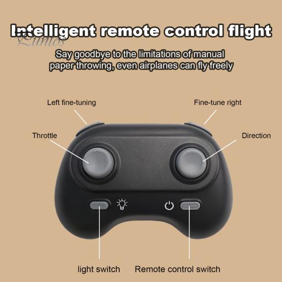 RC Plane with Dual Propellers Remote Control Paper Airplane Kit, DIY Electric Gyro Kit Stabilizer, Propellers, Lightweight Glider Assembly Toy