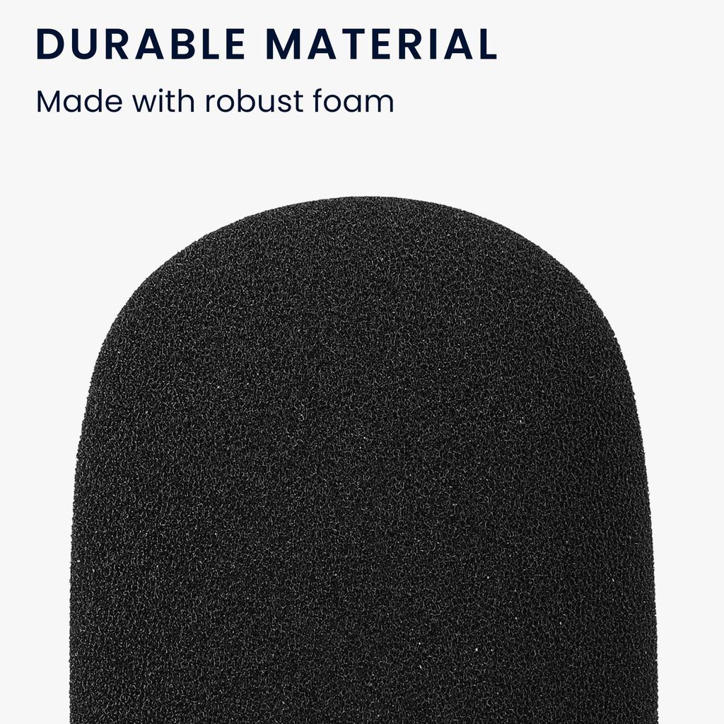 Kwmobile Osłona przeciwwietrzna do mikrofonów Shure SM7B, SM27 i PGA27 - Czarna gąbkowa osłona przeciwwietrzna