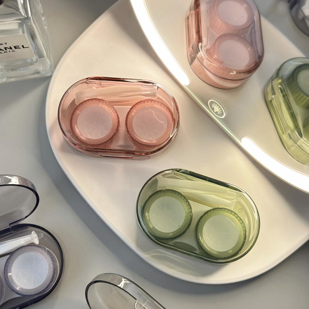 Ins Contact Lens Box Simple and Portable Contact Lens Case Companion Care Box for Girls Contact Lenses Case