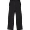 Comfortable Casual Simple High-Waisted Solid Color Versatile Sports Long Pants Women Bottoms Black 162517508-4