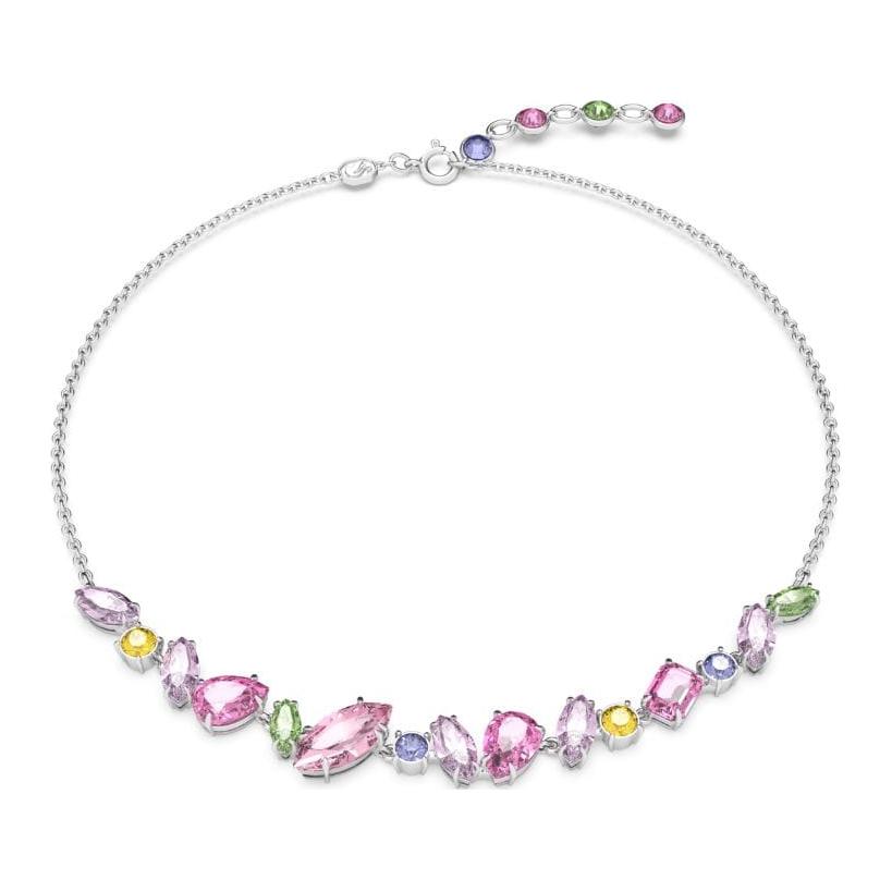 Swarovski Gema Mixed Cut Rhodium Plated Necklace Women Necklace Silver 5658398