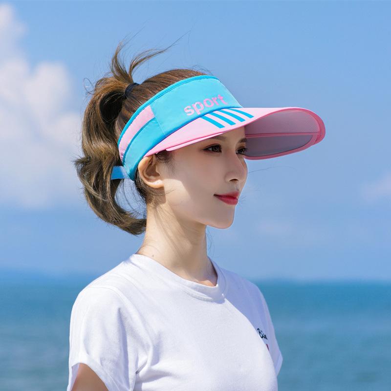 Sport Brief Stickplatte Linse Leere Oberseite Sonnenhut Outdoor UV-Schutz Sonnenhut Radfahren Winddicht Sporthut