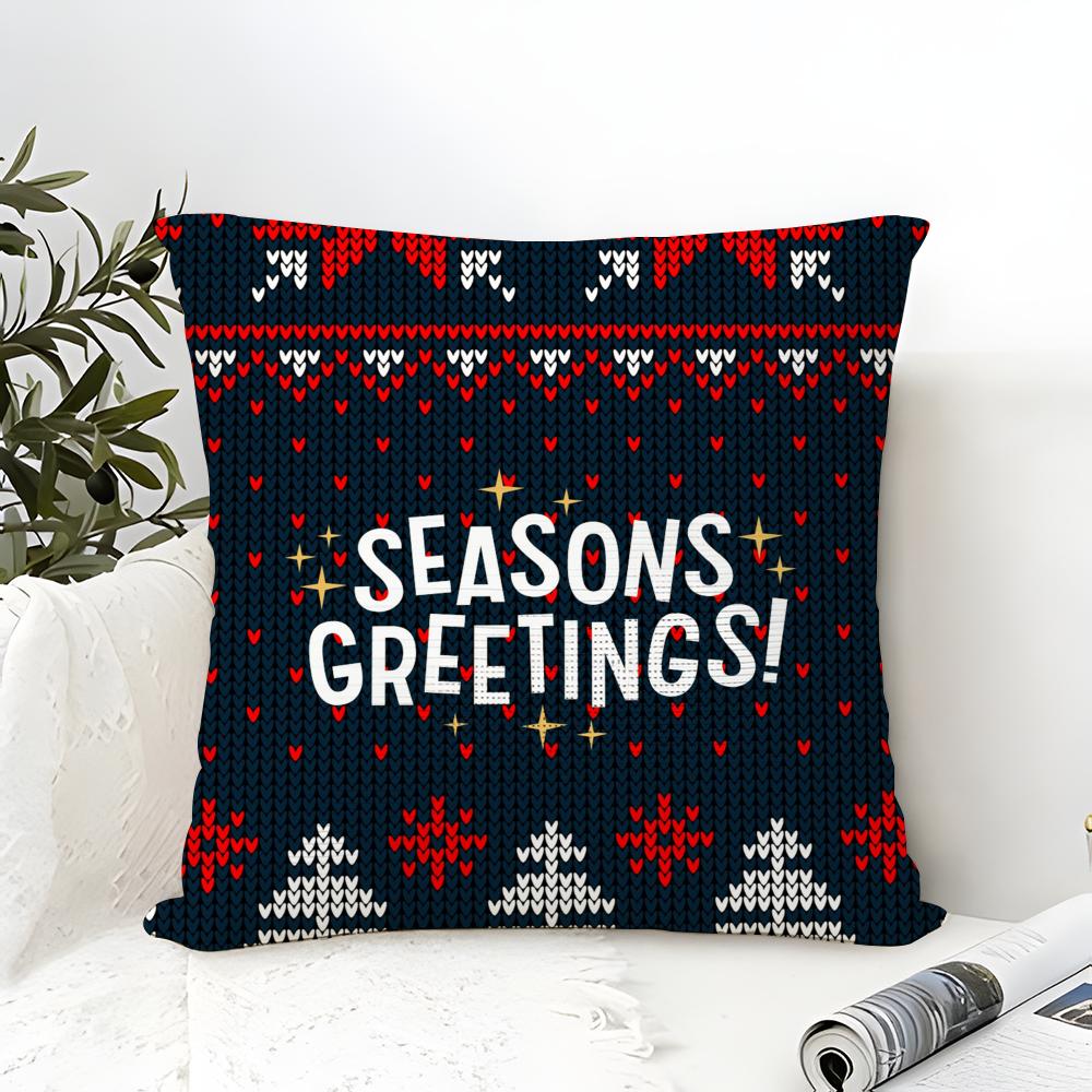 Snowflake-Themed Winter Home Decor Pictures Pillow Case Linen Pillow Case Sofa Home Decor Cushion Cover Cushion Cove