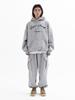 Akesi Balloon Over Cargo Fleece-Lined Jogger Pants Melange Grey