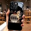 Crystal Pumpkin Elf Tempered Glass Black Phone Case For iPhone 17 Pro Max 11 12 13 14 15 16 Pro 17Air 7 Plus XS X XR Cover
