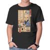 Unisex Crew Neck T-Shirt Tea Cat Meowster Graphic Short Sleeve Casual Tee