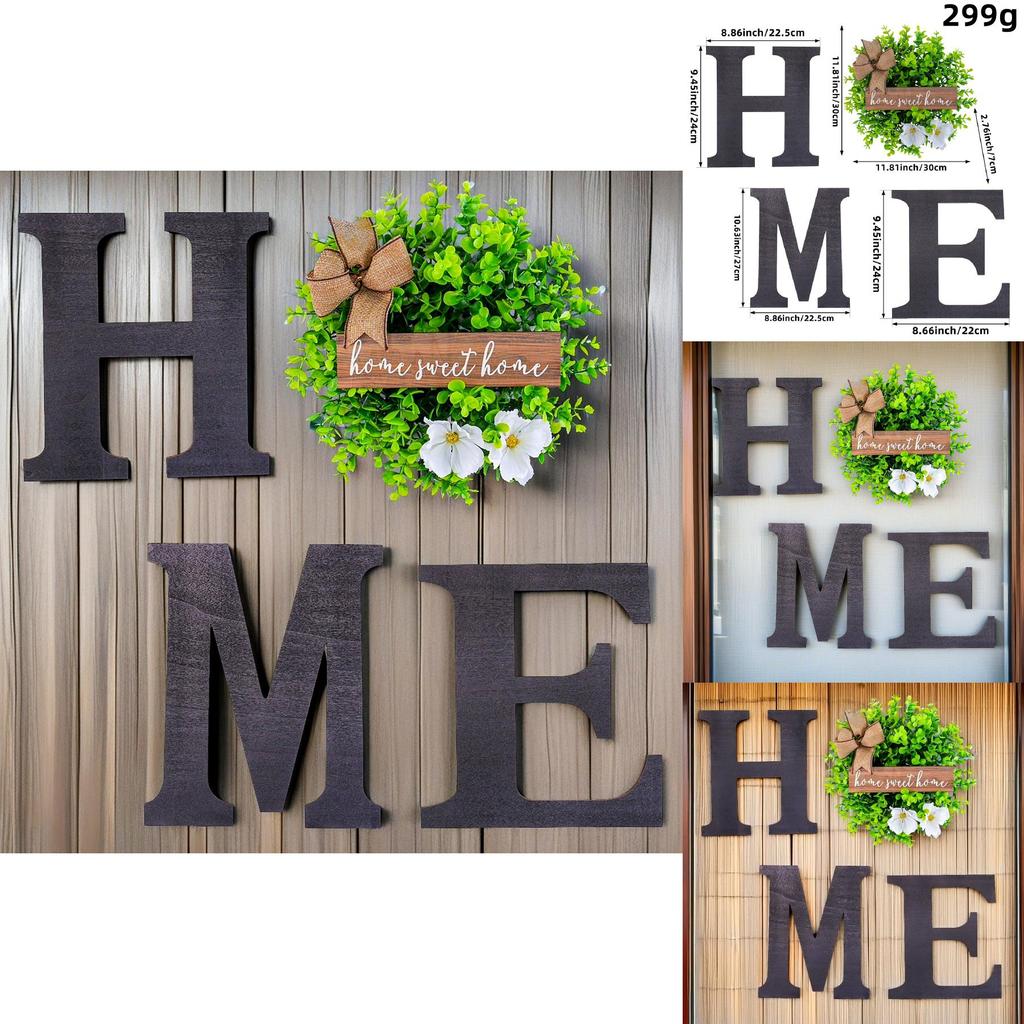 Home Letter Wall Plaque Made Of Plastic And Fabric For Indoor And Outdoor Space Decor