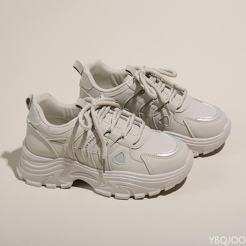 Fashion New Women's Autumn Fashionable Versatile Sports Shoes Running Leisure Shoes Thick Soled Height Increasing Women Sneakers