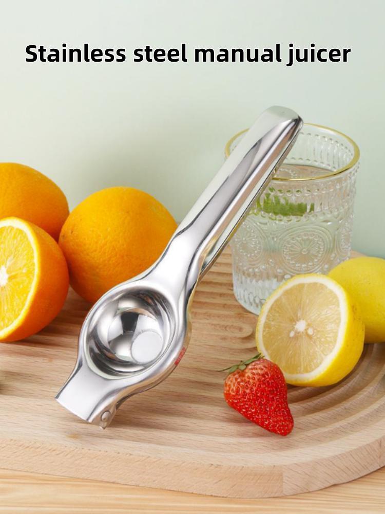Stainless Steel Manual Juicer, Portable Citrus Press for Lemon Orange, Kitchen Tool for Home Use
