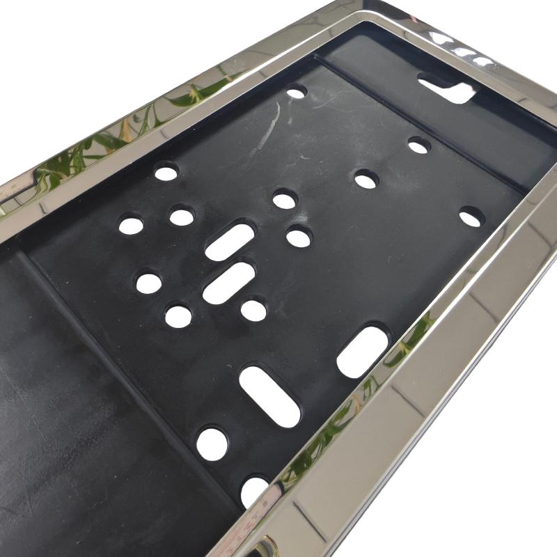 1Pcs Standard License Plate Stainless Steel Metal Frame Cover Ru Ua Eu Number Plate Holder Black License Plate Holder Mount