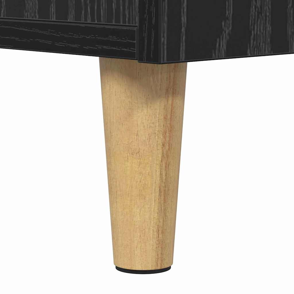 Nightstand Black Oak Effect 40 x 35 x 47.5 cm