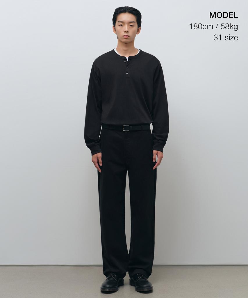 MUSINSA STANDARD Brushed Regular Fit Chino Pants [Black]