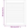 Cabinet Doors with Louver Design 2 Pcs 69 X 59.4 Cm Solid Wood