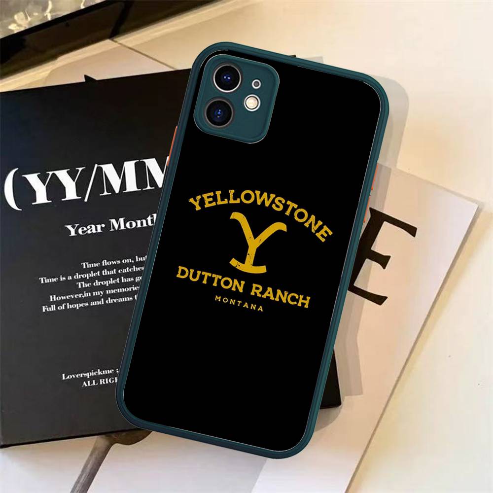 Popular Y-Yellowstone D-Dutton R-Ranch Phone Case For iPhone 13 12 X XS MAX Pro Max 16 15 11 14 Pro Max Shockproof Matte Cover