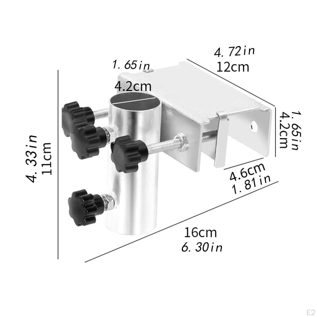 Terrassenschirmhalter Outdoor-Montagehalterung Zubehör Schwerlast-Klammer für Rasen Angeln