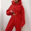 Women's Autumn Casual Two-Piece Hooded Sweatshirt and Long Pants Set