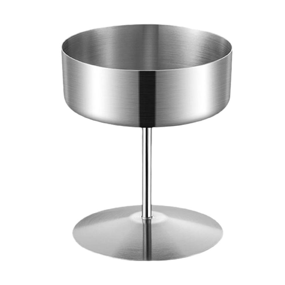 Wide Opening Pudding Cup High Footed Pudding Serving Dish Stainless Steel Dessert Cups Hotel