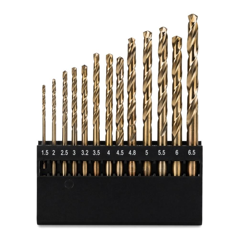 13pcs M35 Cobalt Steel Twist Drill Bit Set High Speed Steel HSS Drilling Tool For Stainless Steel