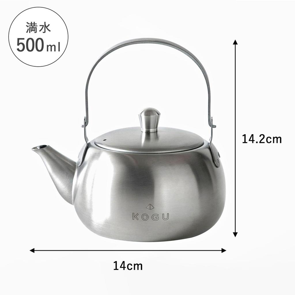 KOGU Teegeschirr Teekanne aus Edelstahl für 2 bis 3 mit Teematte Tsubame Sanjo Shimomura Planung [Hergestellt Japan] Stahl, unzerbrechlich, leicht, Tassen,