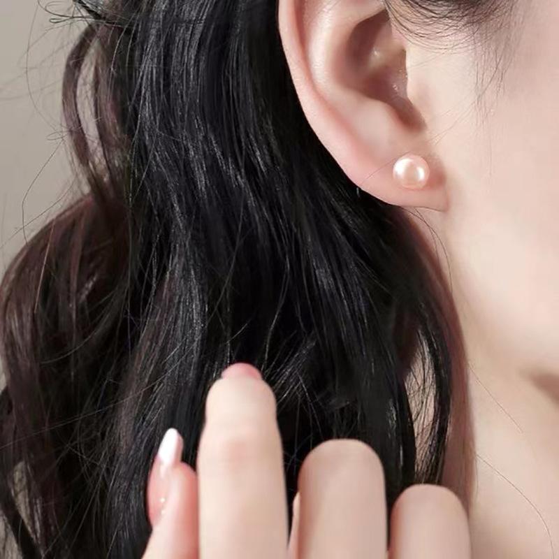 Natural freshwater pearl non-piercing ear clips for women, simple 11k gold-inlaid niche high-end mosquito coil earrings, INS style