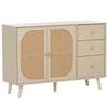 [CHANGE IMAGE]Dining Room Living Room Sideboard Storage TV Table with Doors and Drawers with Large Storage Space Off-white Cream Width 120 Cm