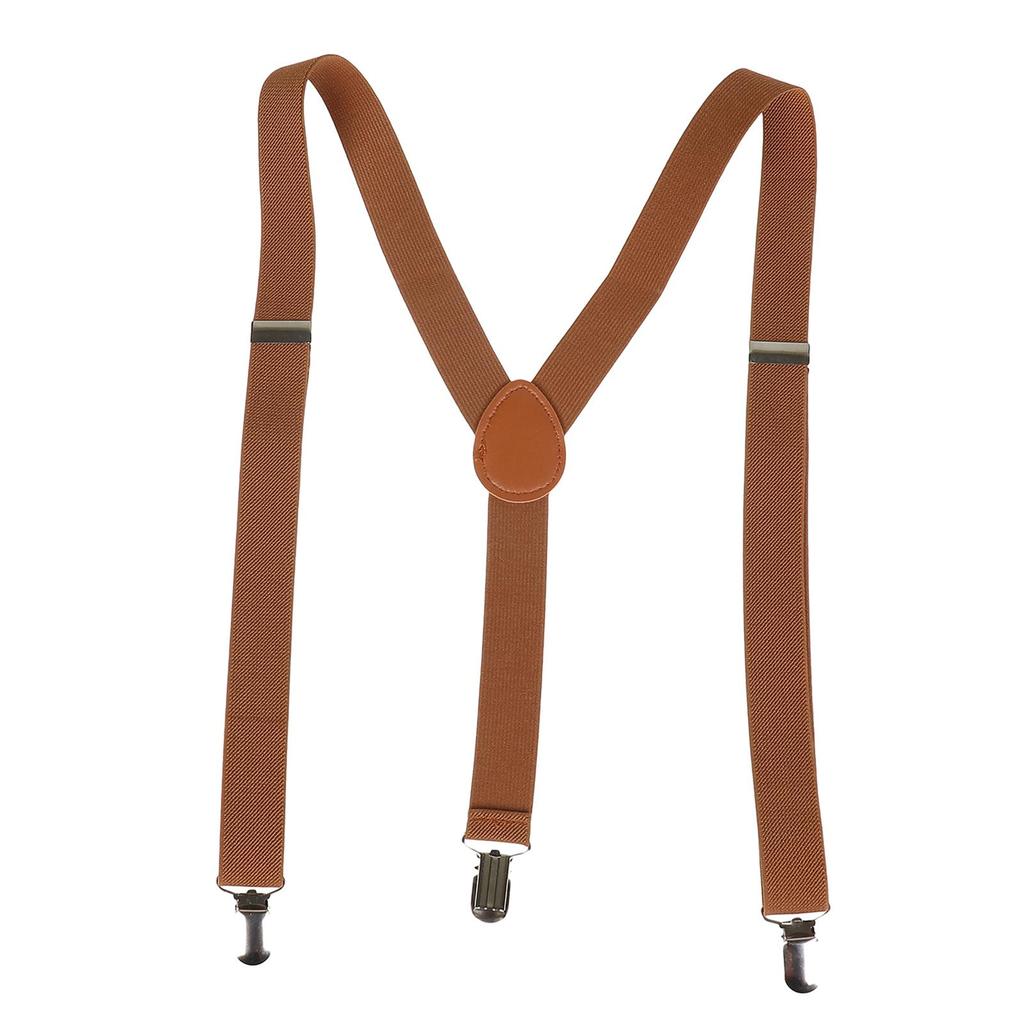 Unisex Y Back Suspenders 3 Clips Adjustable Elastic Braces