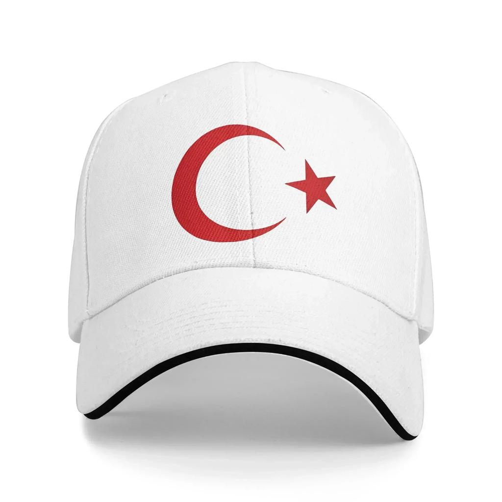 Turkish Crescent Moon Star Flag National Turkey Symbols Baseball Cap Unisex-Teens Hats Summer Rock Sun Visor Baseball Caps