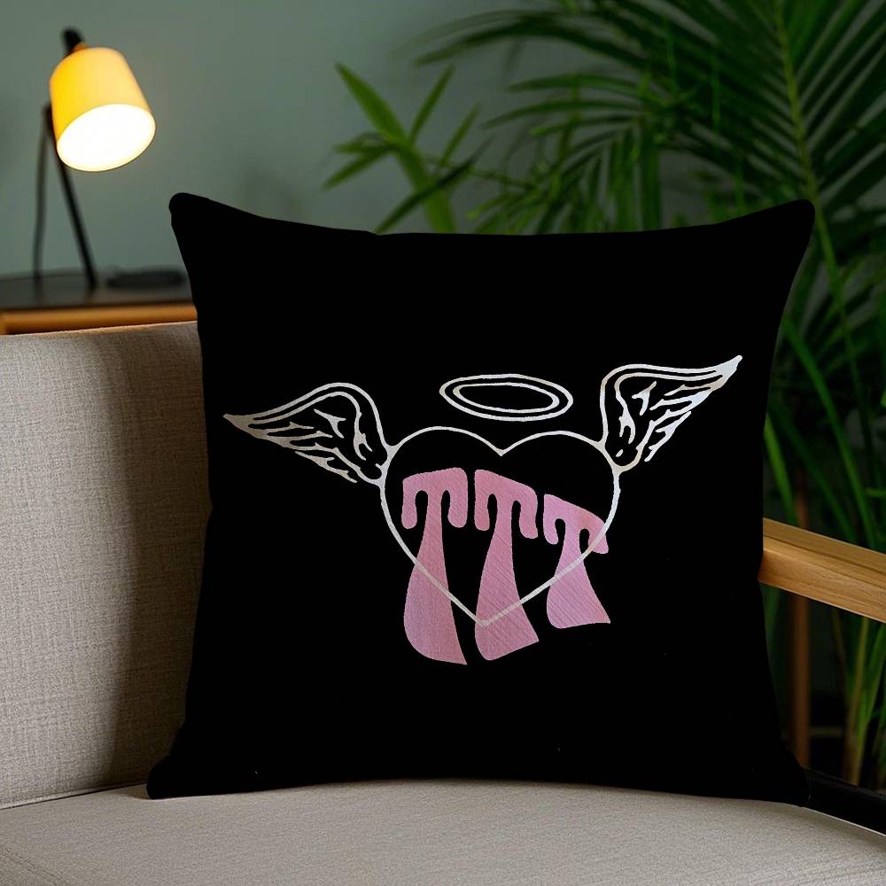 Sängerin M-Martina Stoessel-MT TINI Musikkissenbezug Sofa und Wohnzimmer Dekorative Kissenbezüge Staubdicht und Milbendicht F