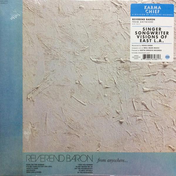 LP Record REVEREND BARON From Anywhere Blue Vinyl KCR12015LPC1 KARMA CHIEF 2022 USA Euro Rock