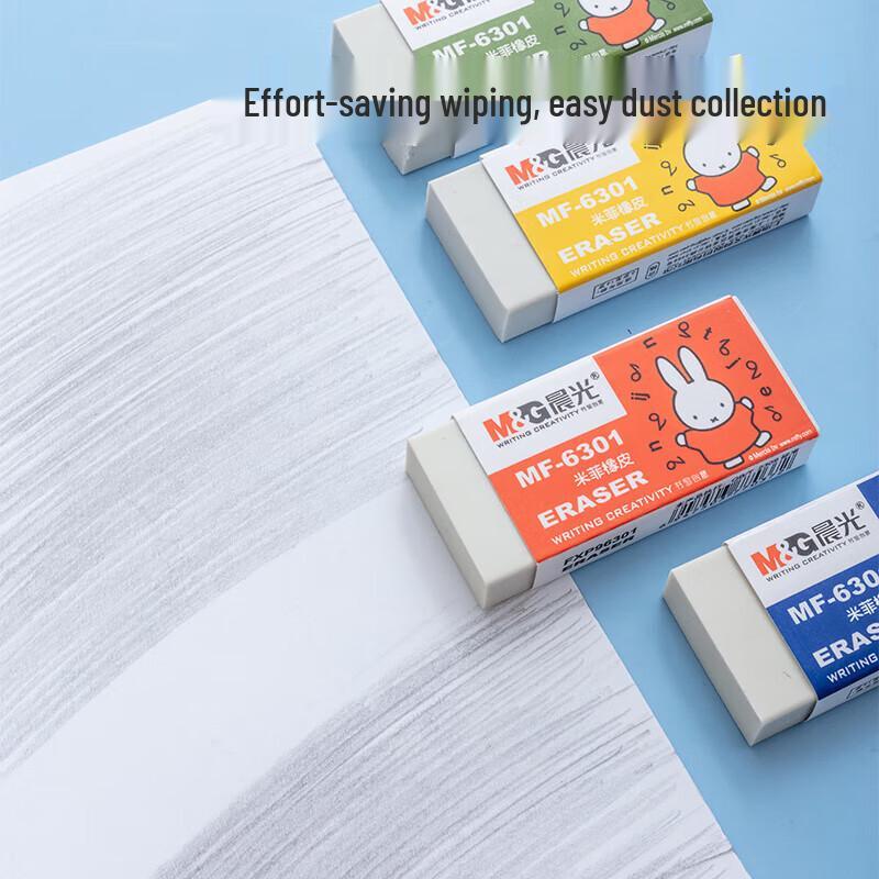 Miffy Student Low-Dust Eraser - Easy To Clean, Ideal for Exams