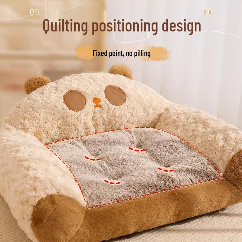 Cozy Washable Pet Bed: Thickened Nesting Pad for Small Dogs & Cats