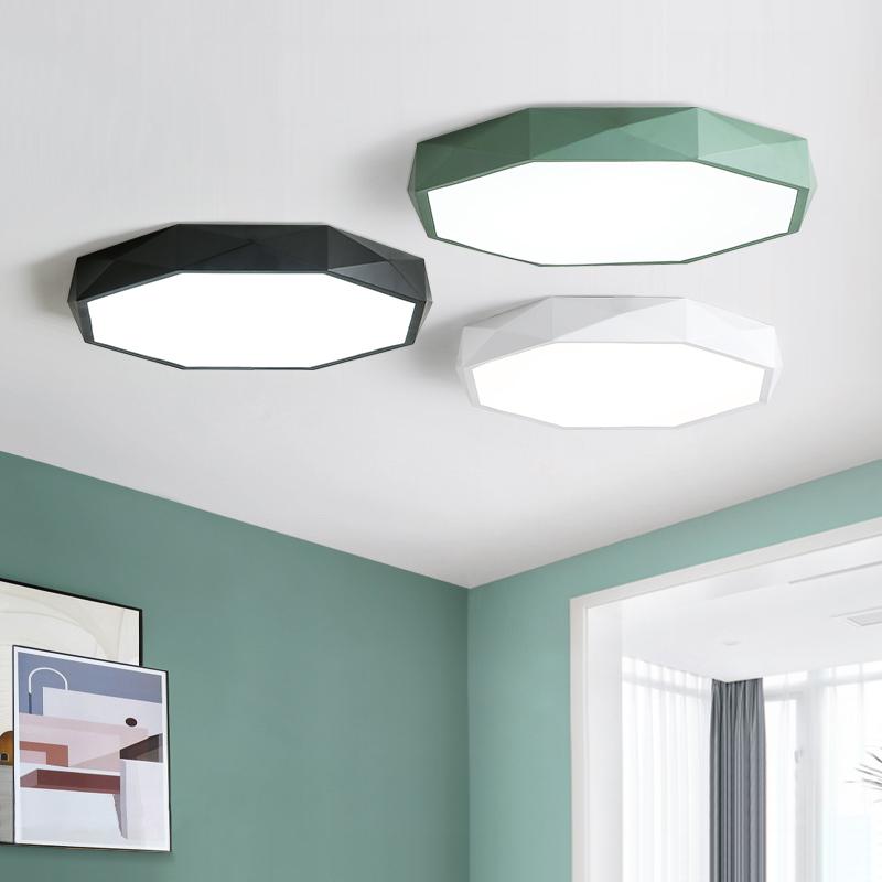 Modern LED Macaron Skylight Lighting Fixtures Simple Octagonal Ceiling Lamp  Lamp For Bedroom